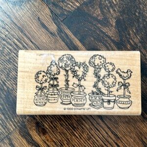 Topiary Themed Rubber Stamp